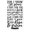 For I Know The Plans I Have For You Verse - Jeremiah 29:11 - Dana Decals