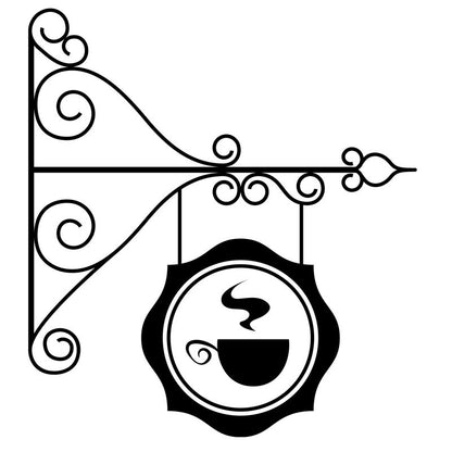 Hanging Coffee Sign - Dana Decals