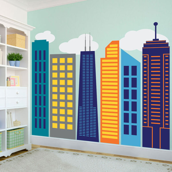 Bold & Colorful City Skyline - Dana Decals