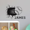 Personalized Baseball Smashing - Dana Decals