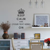 Personalized Keep Calm Quote with Crown - Dana Decals