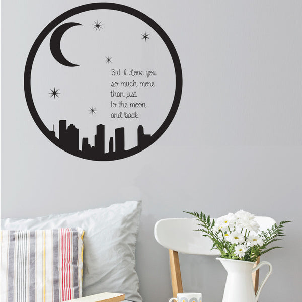 Moon and Back Quote - Dana Decals