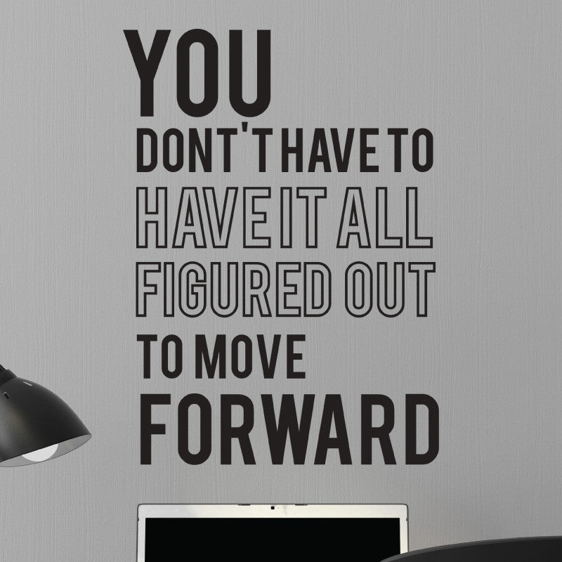 Figured Out Move Forward Wall Quote Decal - Dana Decals