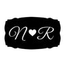 Couples Heart Monogram - Dana Decals