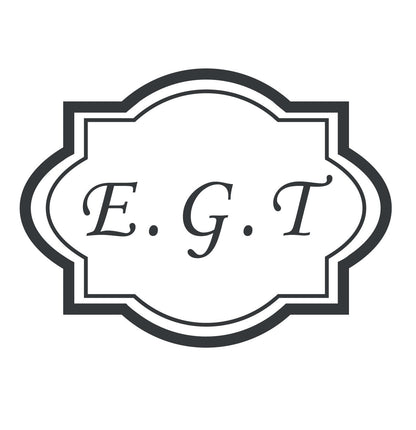 Engraved Frame Three Letter Monogram - Dana Decals