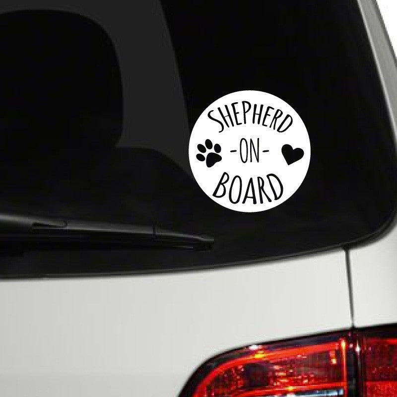 German Shepherd On Board Car Decal - Dana Decals