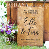 Custom Wedding Welcome Decal with Hashtag - Dana Decals