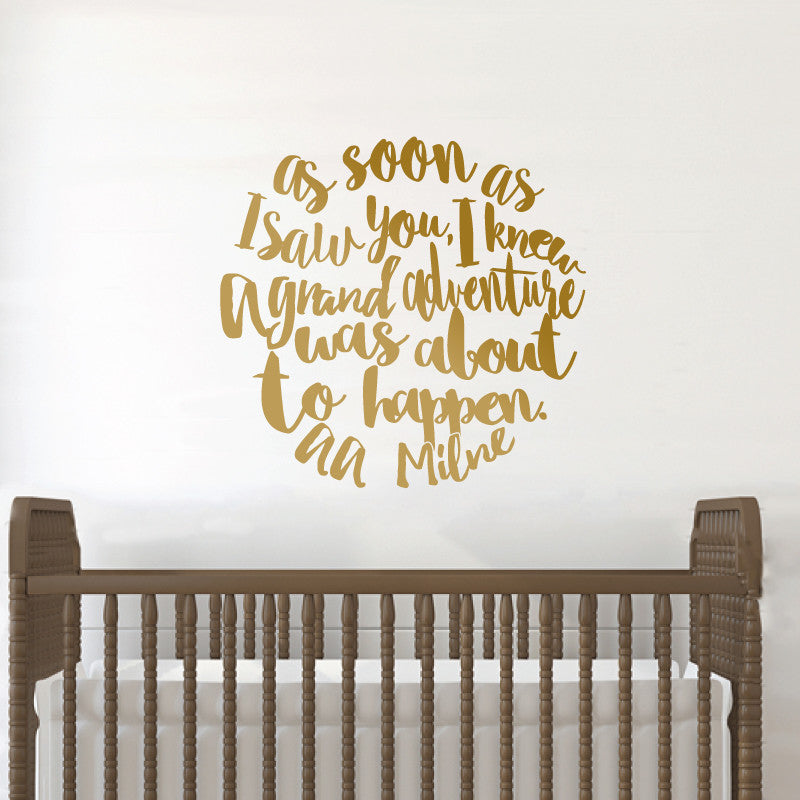 AA Milne Grand Adventure Quote - Dana Decals