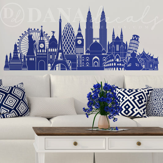 World Landmark Skyline - Dana Decals