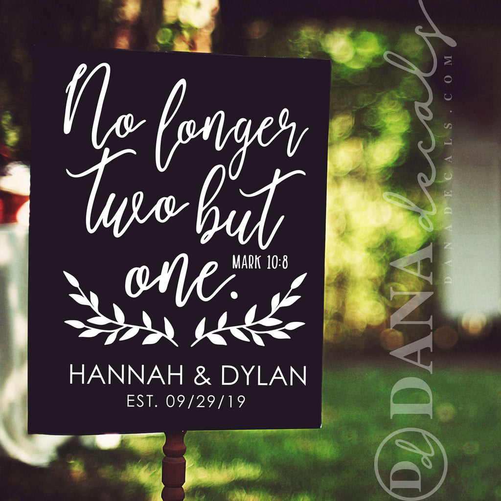 Custom Wedding Decal with Bible Verse - Dana Decals