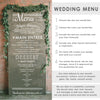 Wedding Menu Typography Sign - Dana Decals