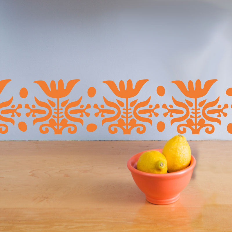 Mid Century Floral Pattern - Dana Decals