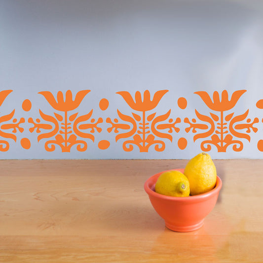 Mid Century Floral Pattern - Dana Decals
