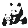 Mom and Baby Panda Cub - Dana Decals