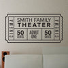 Personalized Family Movie Theater Ticket - Dana Decals