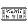 Personalized Family Movie Theater Ticket - Dana Decals