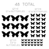 Multi-size Butterfly Pattern - Dana Decals