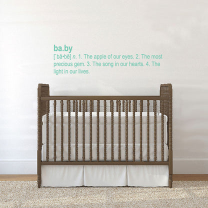 Definition of Baby - Nursery Quote Wall Decal - Dana Decals