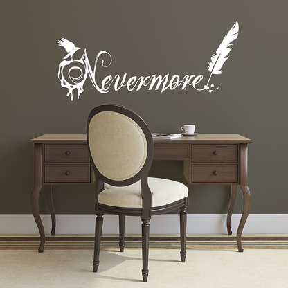 Edgar Allan Poe Nevermore Raven Quote - Dana Decals
