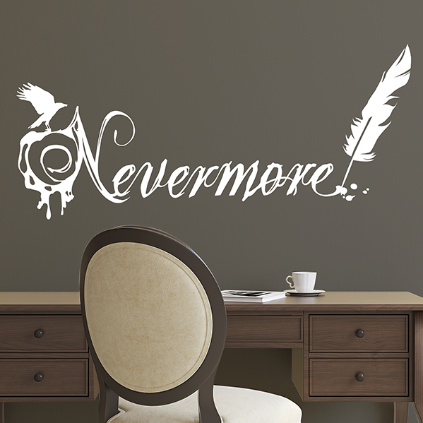 Edgar Allan Poe Nevermore Raven Quote - Dana Decals