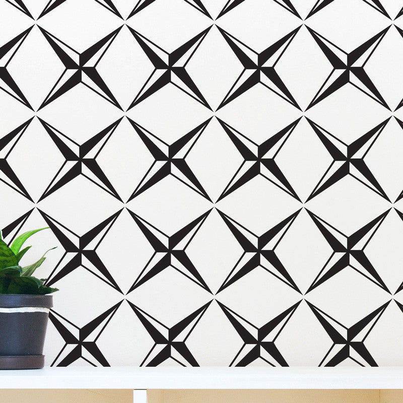 Star Pattern Four Four Point Star Pattern Wall Decal | Shop Decals at Dana Decals