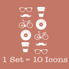 Hipster Life Pattern Set - Dana Decals