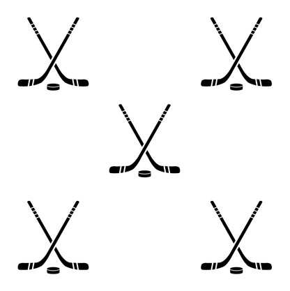 Hockey Sticks & Puck Pattern - Dana Decals