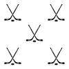 Hockey Sticks & Puck Pattern - Dana Decals