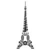 Mid Century Patterned Eiffel Tower - Dana Decals