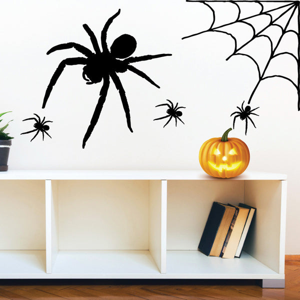 Halloween Spiders with Web - Dana Decals