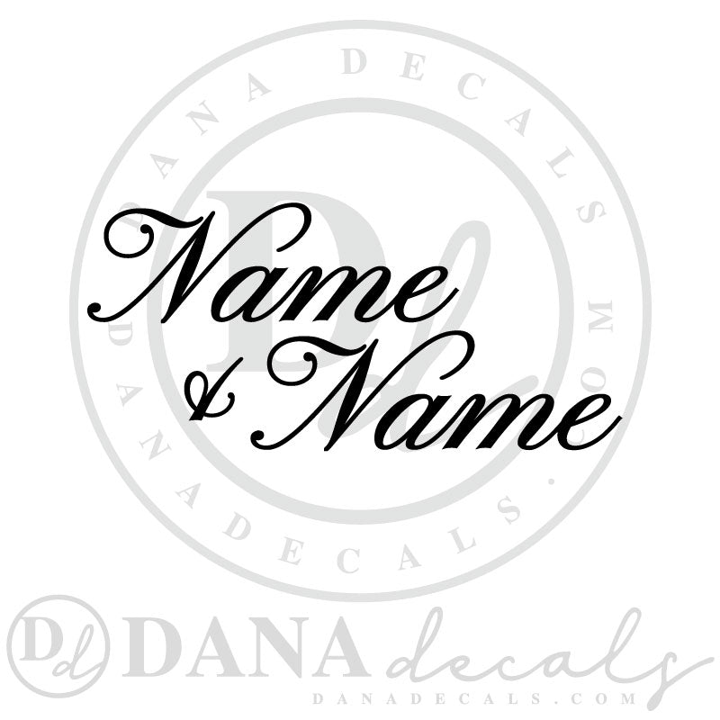 Elegant Script Names Dance Floor Decal – Dana Decals