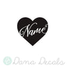 Personalized Script Name in Heart - Dana Decals