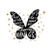 Happiest Things Peter Pan Quote Wings - Dana Decals