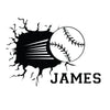 Personalized Baseball Smashing - Dana Decals