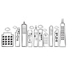 Whimsical Doodled City Skyline - Dana Decals