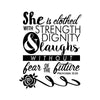 Clothed with Strength & Dignity - Dana Decals