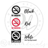 No Smoking Window or Wall Decal - Dana Decals