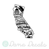 California State Landmarks Display - Dana Decals