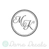 Wedding Dance Floor Circle Monogram - Dana Decals