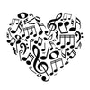 Music Notes Heart - Dana Decals