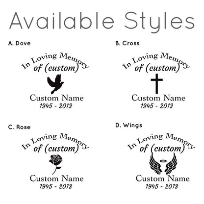 In Loving Memory Personalized Car Decal - Dana Decals