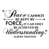 Peace can be Achieved by Understanding- Albert Einstein Quote - Dana Decals