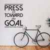 Press On Toward The Goal Verse - Philippians 3:14 - Dana Decals