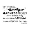 Imperfection Marilyn Monroe Quote - Dana Decals