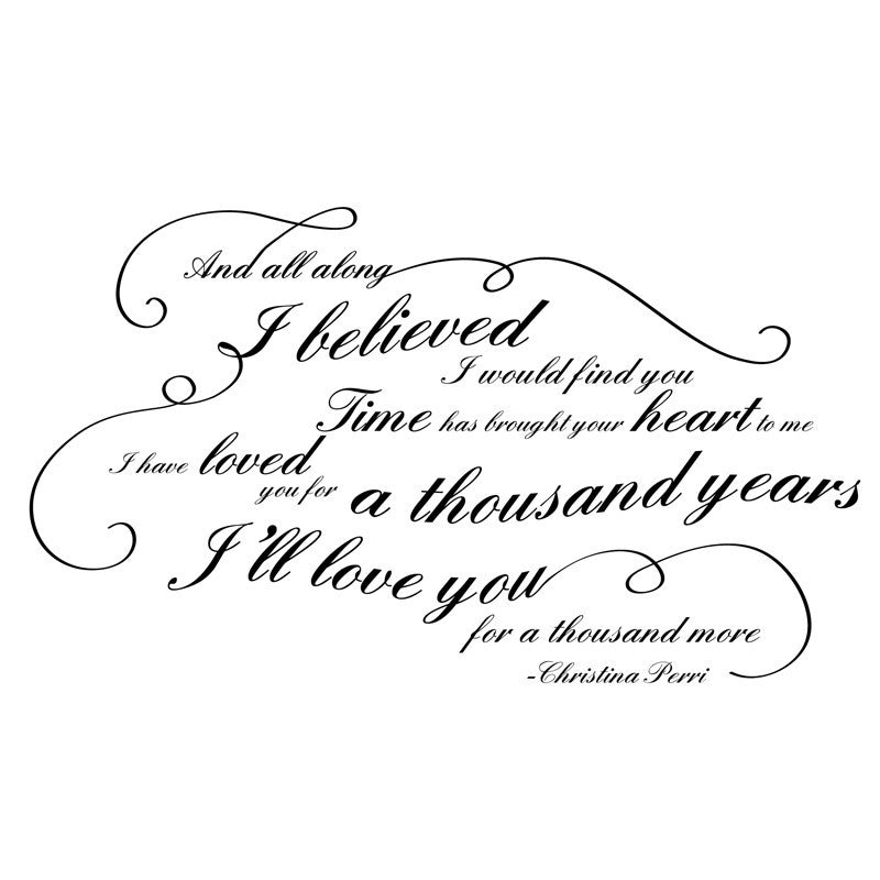 Loved You A Thousand Years - Dana Decals