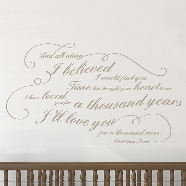 Loved You A Thousand Years - Dana Decals