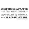 Jefferson Agriculture Quote - Dana Decals