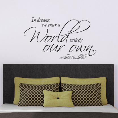 Dumbledore Dreams Quote - Dana Decals