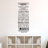 Roald Dahl Believe in Magic Quote - Dana Decals