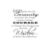 Serenity Prayer Quote - Dana Decals